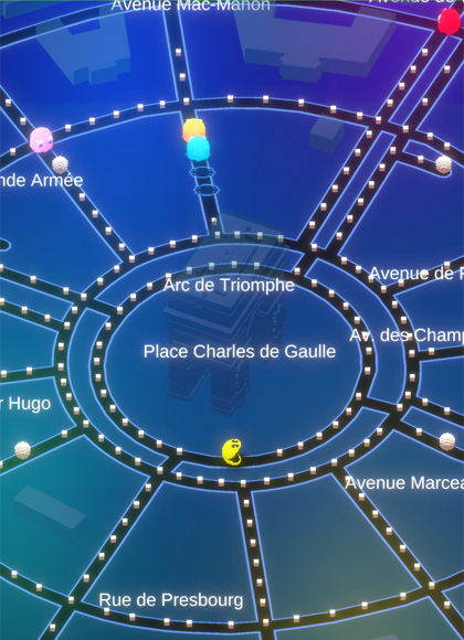 Bring the real world map to the game stage with Google Maps Platform  Cooperated in the planning and development of “PAC-MAN GEO”, An application  for the App Store and Google Play™ 
