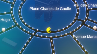 Google Maps Platformで現実の世界地図をゲームステージにしたApp Store・Google Play™向けアプリケーション「PAC-MAN GEO（パックマン ジオ）」の企画開発に協力